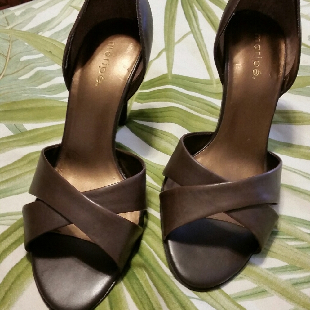 Maripe brown heels